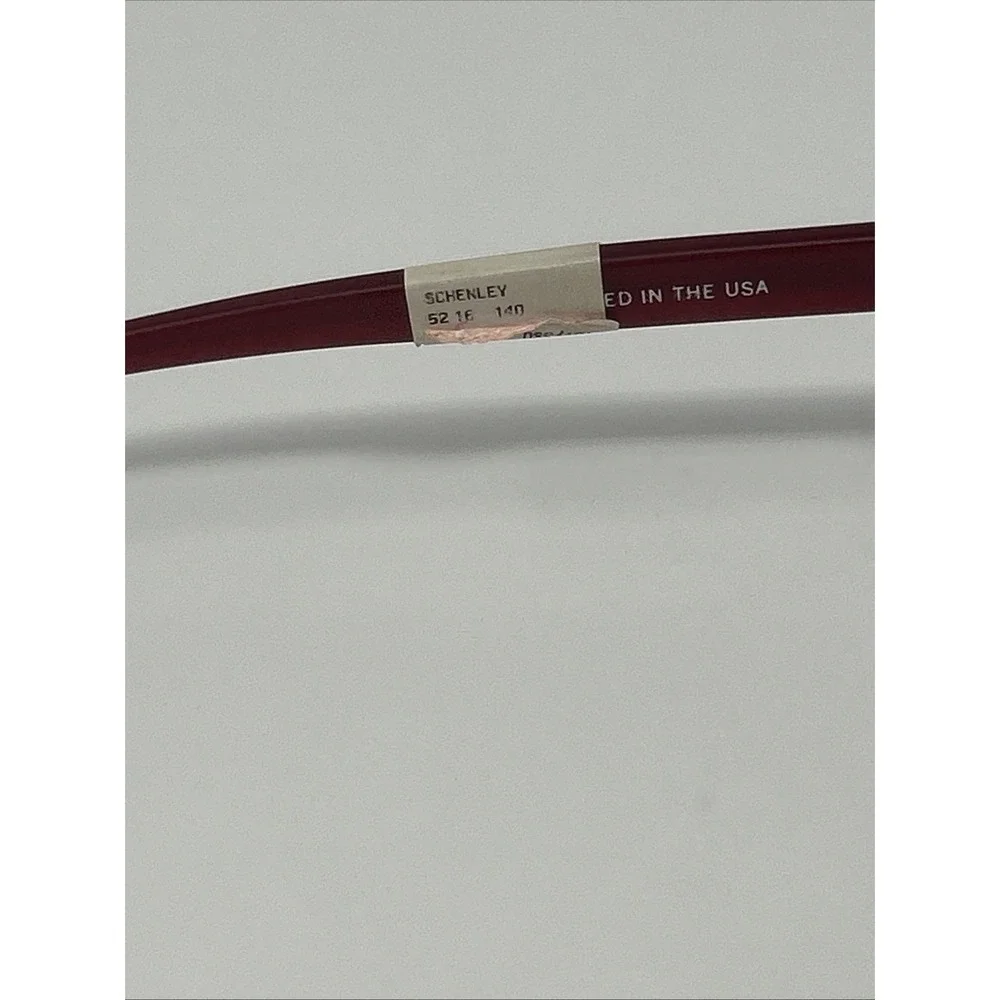NWT Norman Childs SCHENLEY Eyeglasses 52-16-140 MBMR Adult Red Frames